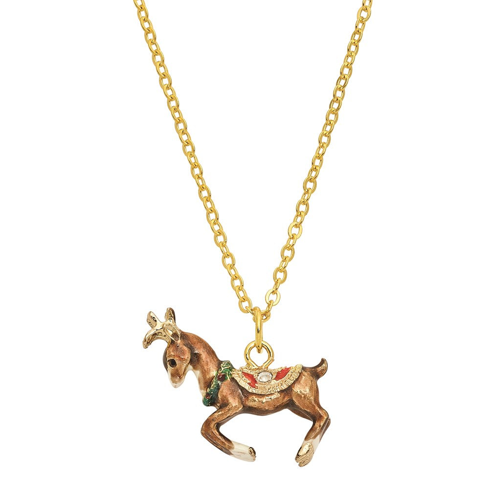Jere Luxury Giftware, Bejeweled RUFUS Reindeer Trinket Box with Matching Pendant Trinket Box & Keepsake Container Collectible Gift by Jere Luxury Giftware