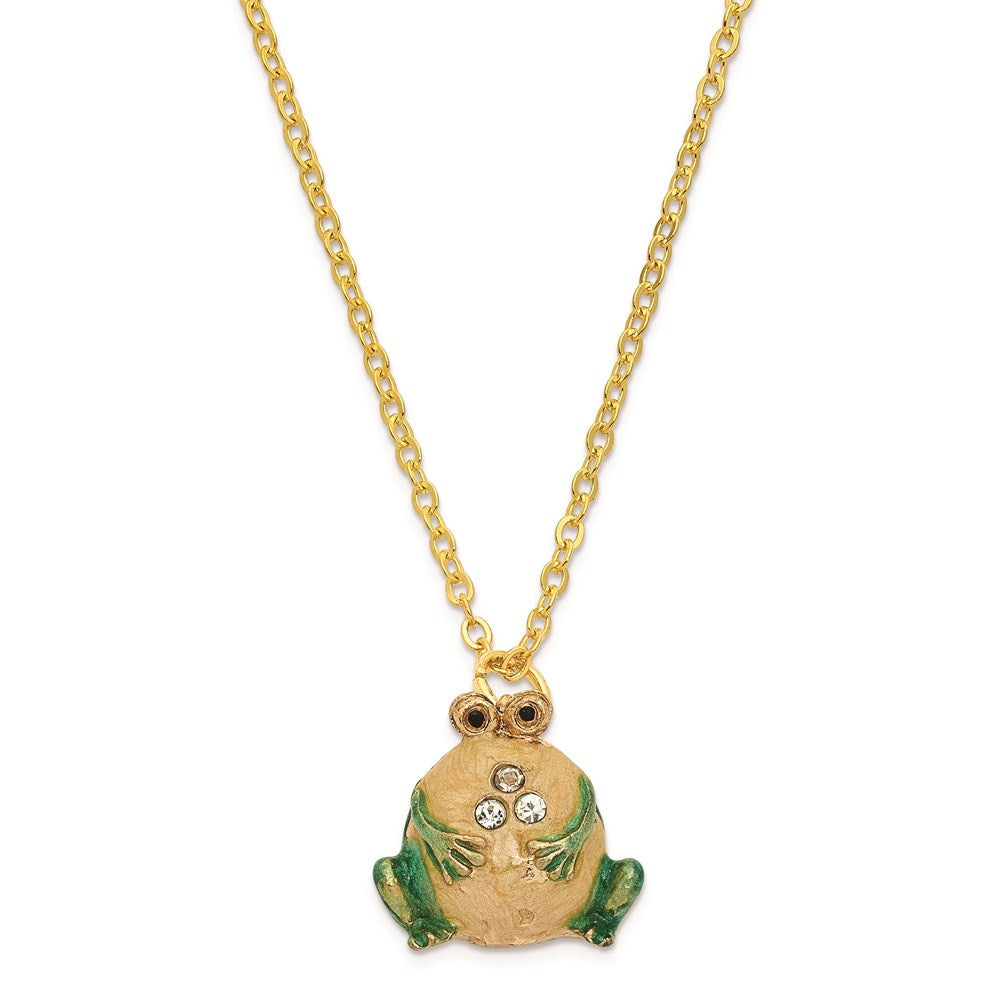Jere Luxury Giftware, Bejeweled BUBBA Croaking Bullfrog Trinket Box with Matching Pendant Trinket Box & Keepsake Container Collectible Gift by Jere Luxury Giftware
