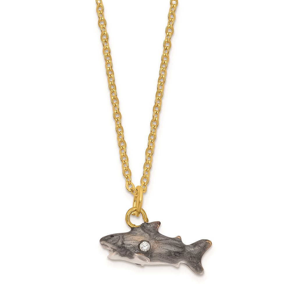 Jere Luxury Giftware, Bejeweled ACE Great White Shark Trinket Box with Matching Pendant Trinket Box & Keepsake Container Collectible Gift by Jere Luxury Giftware