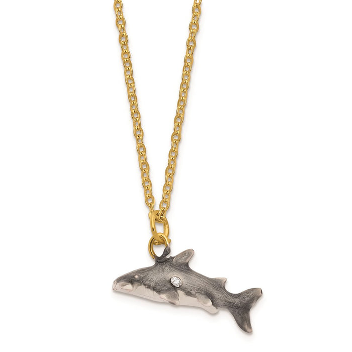Jere Luxury Giftware, Bejeweled CLOBBER Hammerhead Shark Trinket Box with Matching Pendant