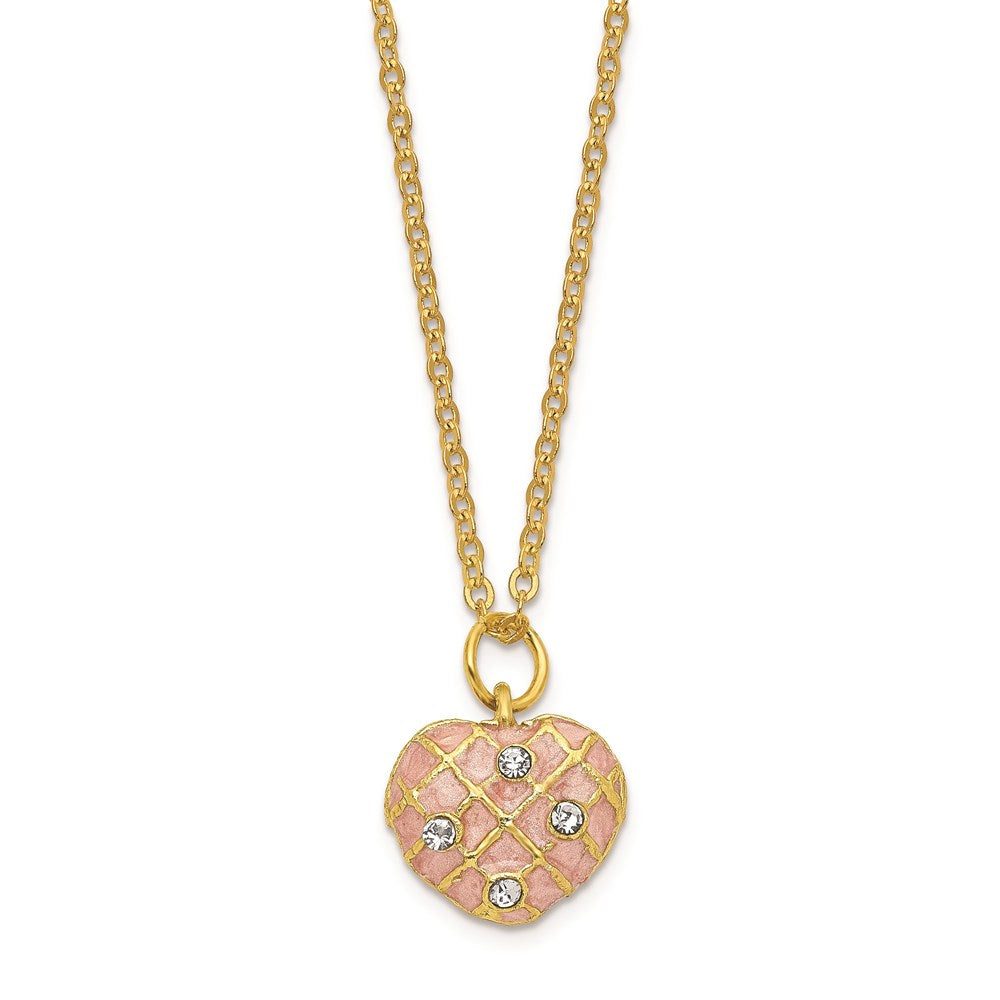 Jere Luxury Giftware, Bejeweled BUTTERFLY KISSES Pink Heart Trinket Box with Matching Pendant Trinket Box & Keepsake Container Collectible Gift by Jere Luxury Giftware