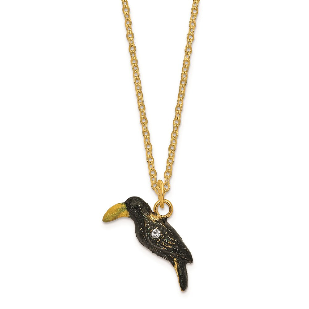 Jere Luxury Giftware, Bejeweled TANGO Toucan Trinket Box with Matching Pendant Trinket Box & Keepsake Container Collectible Gift by Jere Luxury Giftware