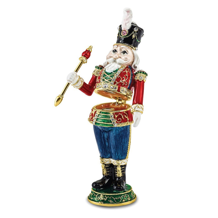 Jere Luxury Giftware, Bejeweled TORSTEN Toy Soldier Trinket Box with Matching Pendant