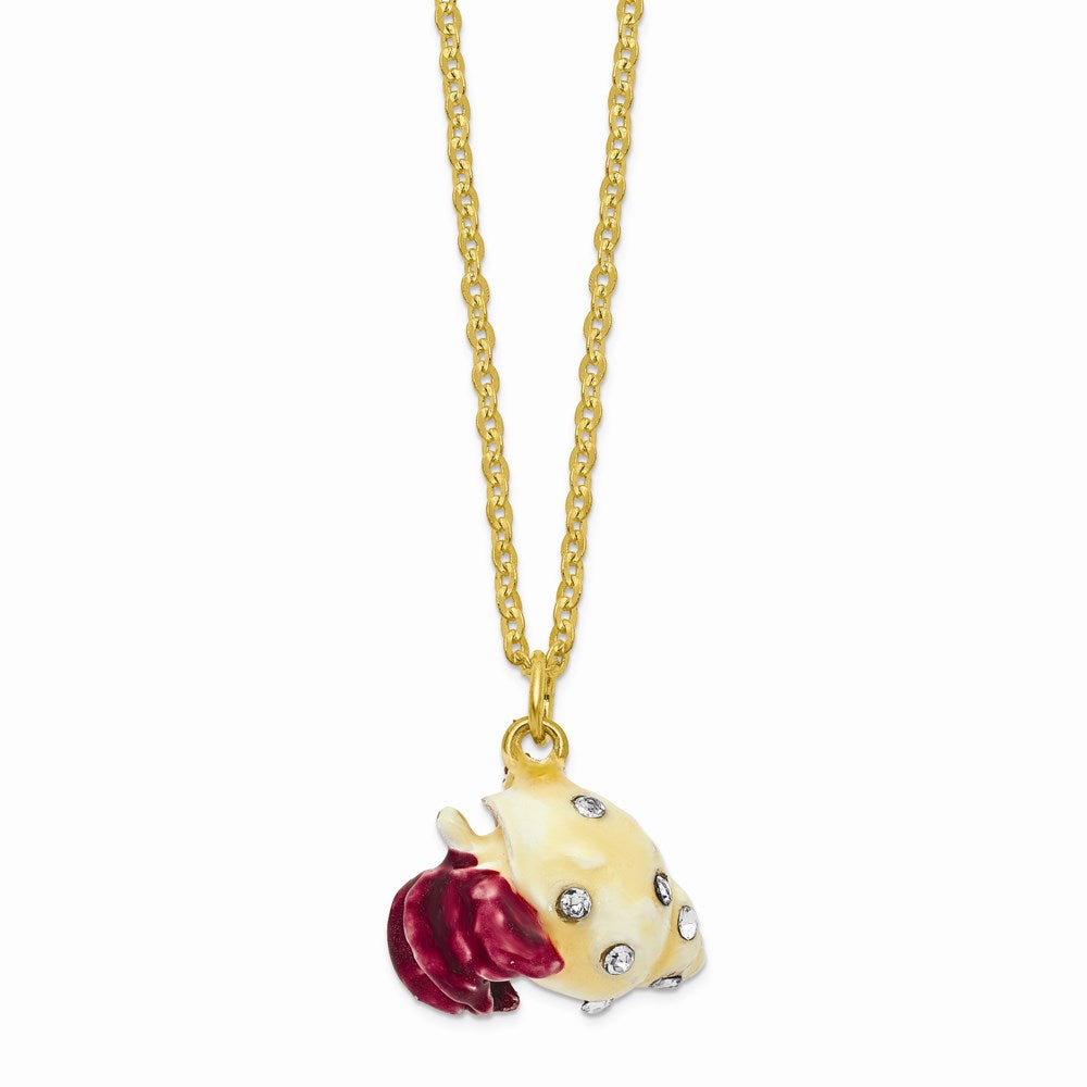Jere Luxury Giftware, Bejeweled HERMAN Red Leg Hermit Crab Trinket Box with Matching Pendant Trinket Box & Keepsake Container Collectible Gift by Jere Luxury Giftware