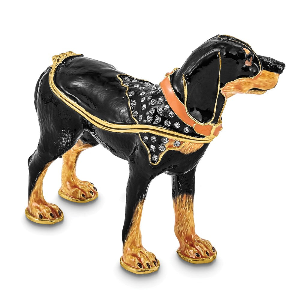 Jere Luxury Giftware, Bejeweled KNOX Bluetick Coonhound Trinket Box with Matching Pendant Trinket Box & Keepsake Container Collectible Gift by Jere Luxury Giftware