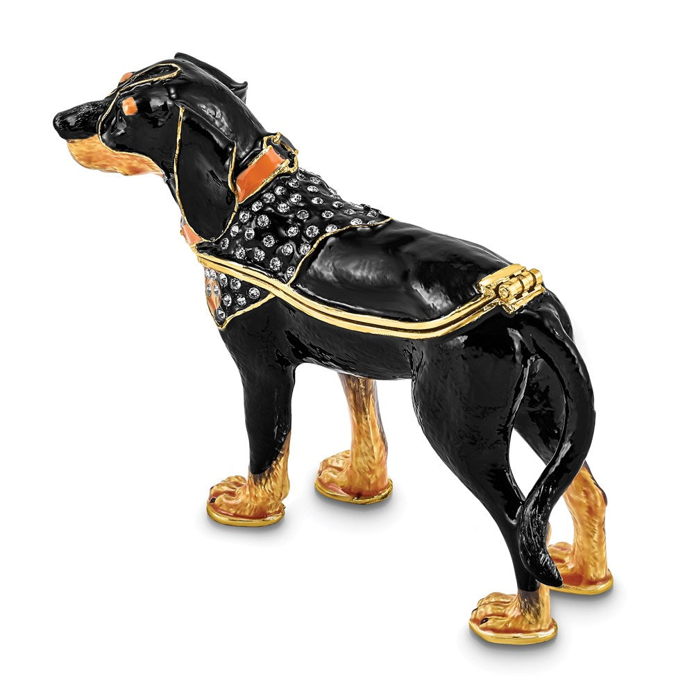 Jere Luxury Giftware, Bejeweled KNOX Bluetick Coonhound Trinket Box with Matching Pendant Trinket Box & Keepsake Container Collectible Gift by Jere Luxury Giftware