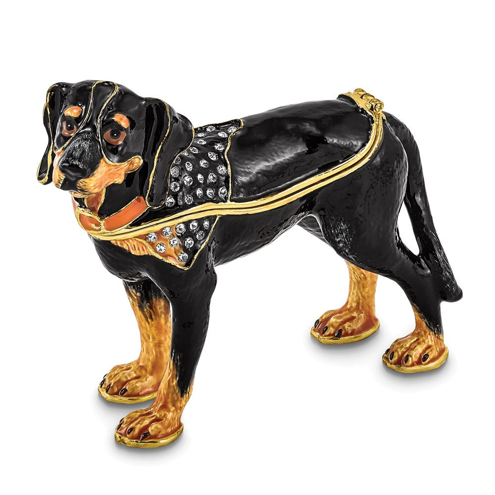 Jere Luxury Giftware, Bejeweled KNOX Bluetick Coonhound Trinket Box with Matching Pendant Trinket Box & Keepsake Container Collectible Gift by Jere Luxury Giftware