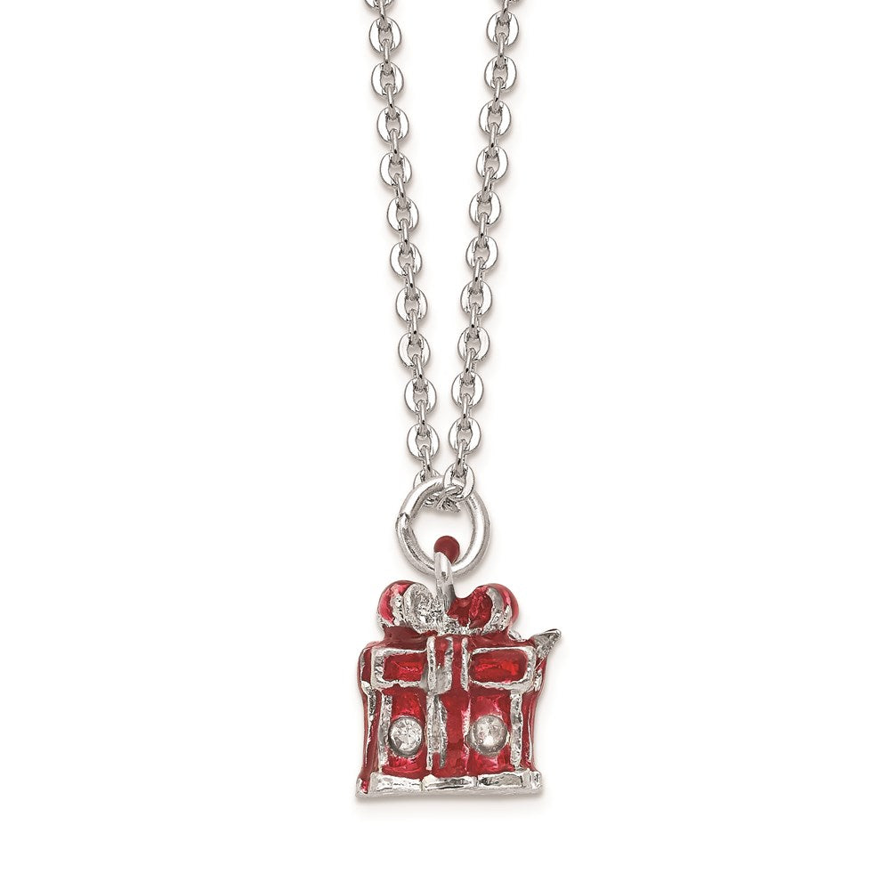 Jere Luxury Giftware, Bejeweled EXCITEMENT Faux Pearl Red Gift Box Trinket Box with Matching Pendant Trinket Box & Keepsake Container Collectible Gift by Jere Luxury Giftware