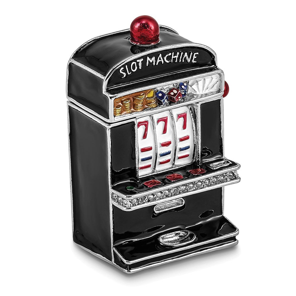 Jere Luxury Giftware, Bejeweled LUCKY 7  Slot Machine Trinket Box with Matching Pendant Trinket Box & Keepsake Container Collectible Gift by Jere Luxury Giftware