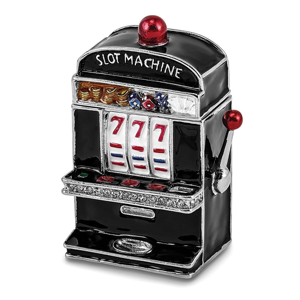 Jere Luxury Giftware, Bejeweled LUCKY 7  Slot Machine Trinket Box with Matching Pendant Trinket Box & Keepsake Container Collectible Gift by Jere Luxury Giftware