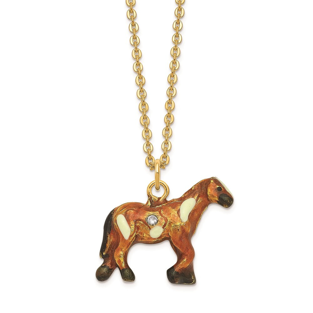 Jere Luxury Giftware, Bejeweled ASPEN Appaloosa Horse Trinket Box with Matching Pendant Trinket Box & Keepsake Container Collectible Gift by Jere Luxury Giftware