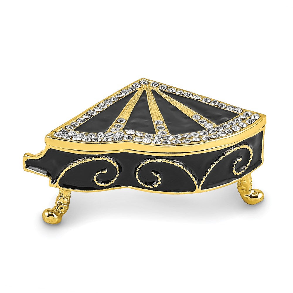 Jere Luxury Giftware, Bejeweled SERENADE Grand Piano Trinket Box with Matching Pendant Trinket Box & Keepsake Container Collectible Gift by Jere Luxury Giftware