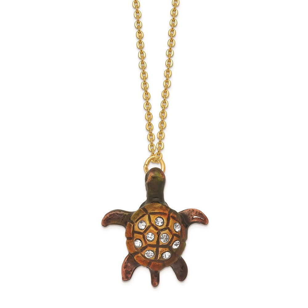 Jere Luxury Giftware, Bejeweled RHODA Tortoise w/Moving Head Trinket Box with Matching Pendant Trinket Box & Keepsake Container Collectible Gift by Jere Luxury Giftware