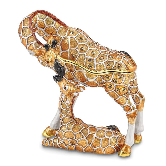 Jere Luxury Giftware, Bejeweled JASMIN & JASPER Mother & Baby Giraffes Trinket Box with Matching Pendant Trinket Box & Keepsake Container Collectible Gift by Jere Luxury Giftware