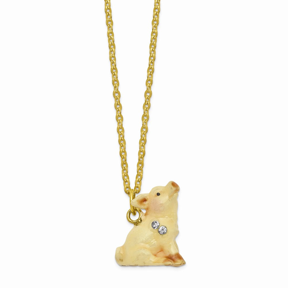 Jere Luxury Giftware, Bejeweled PRECIOUS Pig Trinket Box with Matching Pendant Trinket Box & Keepsake Container Collectible Gift by Jere Luxury Giftware