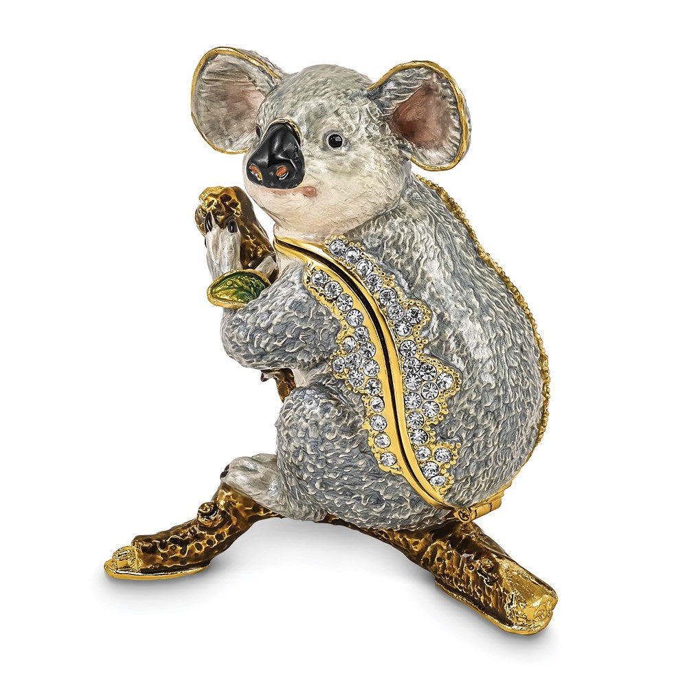 Jere Luxury Giftware, Bejeweled KYLE Koala Trinket Box with Matching Pendant Trinket Box & Keepsake Container Collectible Gift by Jere Luxury Giftware