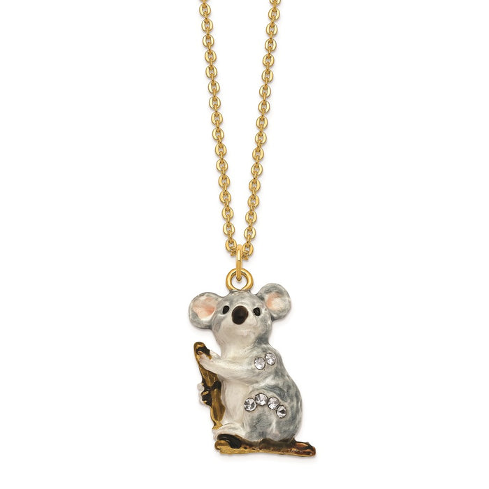 Jere Luxury Giftware, Bejeweled KYLE Koala Trinket Box with Matching Pendant