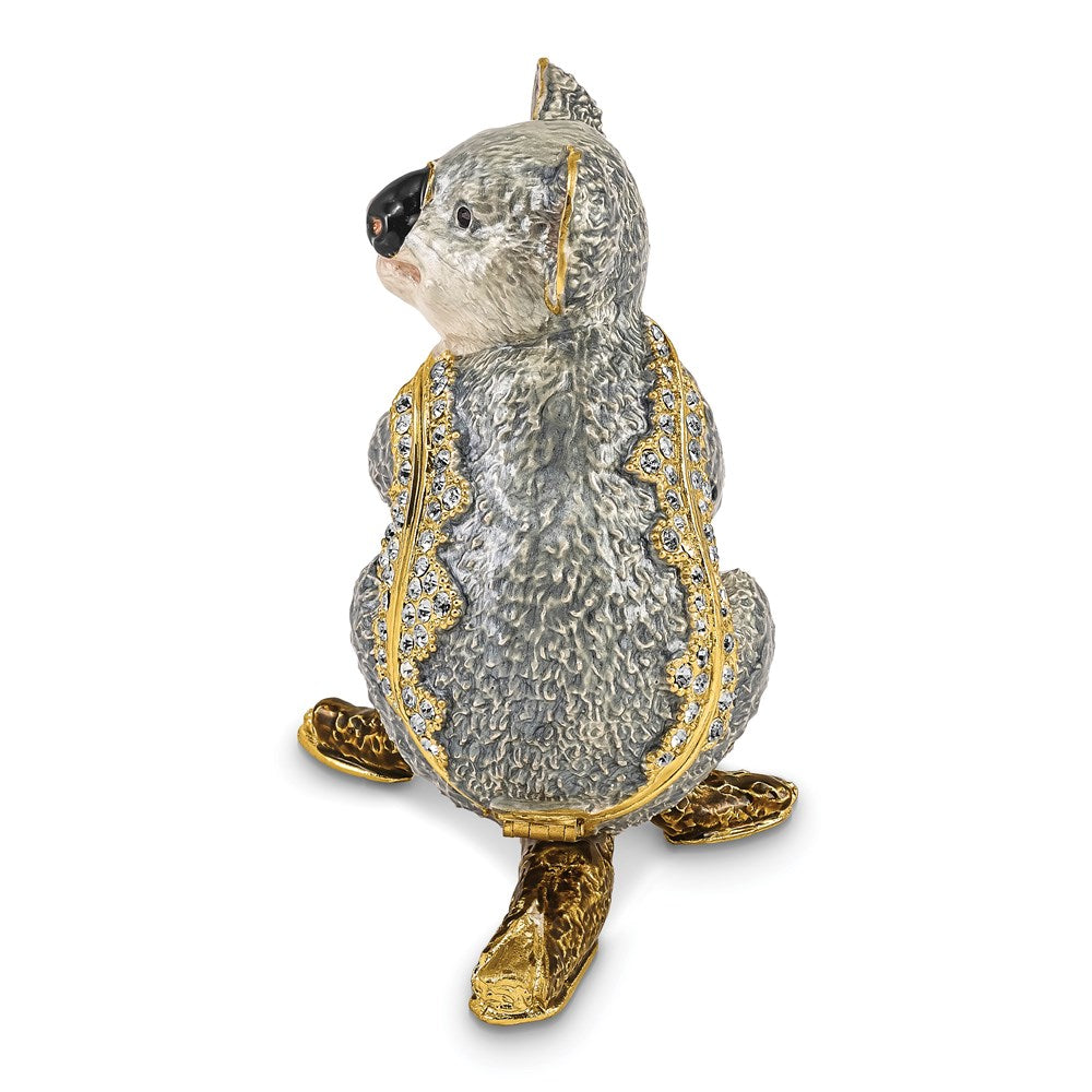 Jere Luxury Giftware, Bejeweled KYLE Koala Trinket Box with Matching Pendant Trinket Box & Keepsake Container Collectible Gift by Jere Luxury Giftware