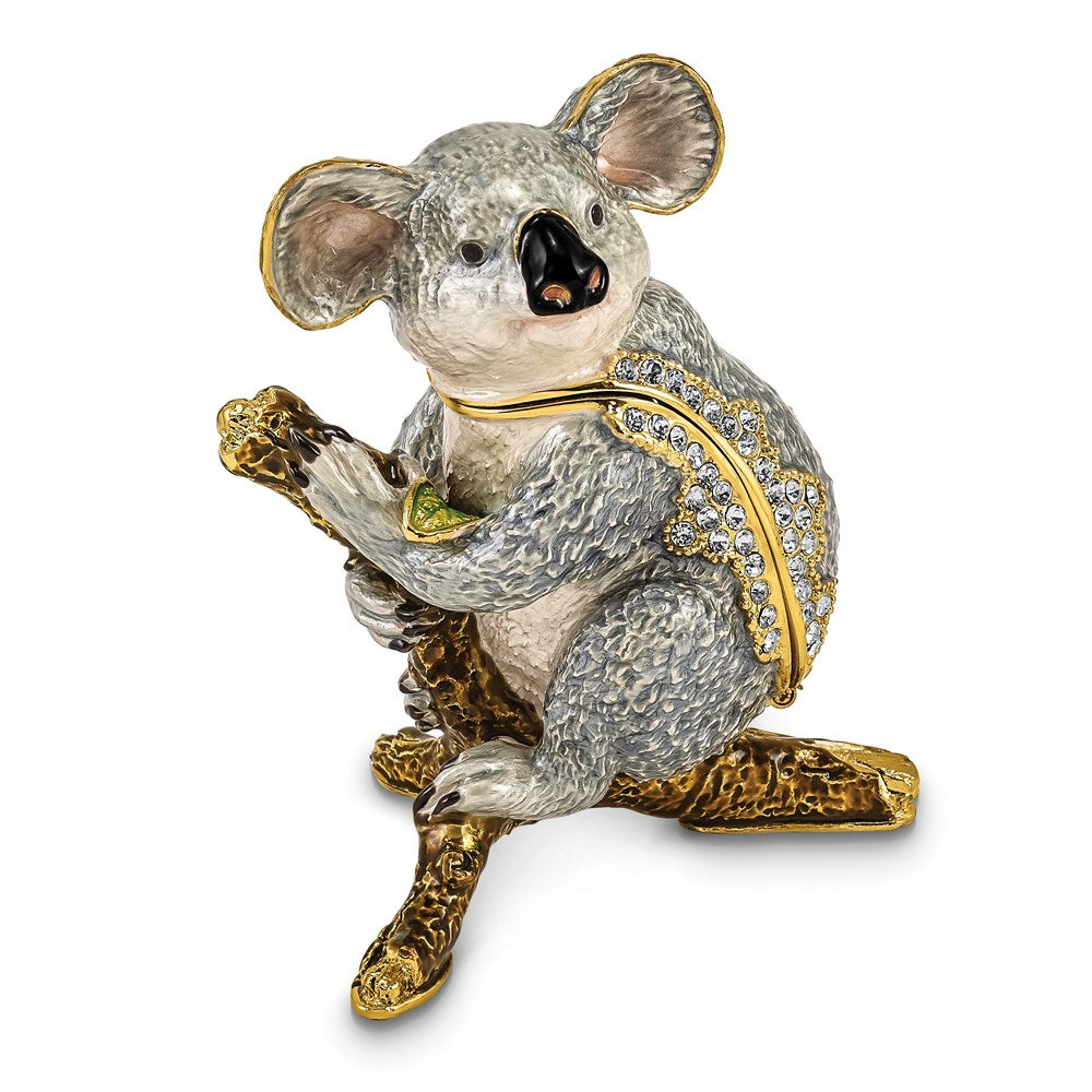Jere Luxury Giftware, Bejeweled KYLE Koala Trinket Box with Matching Pendant Trinket Box & Keepsake Container Collectible Gift by Jere Luxury Giftware