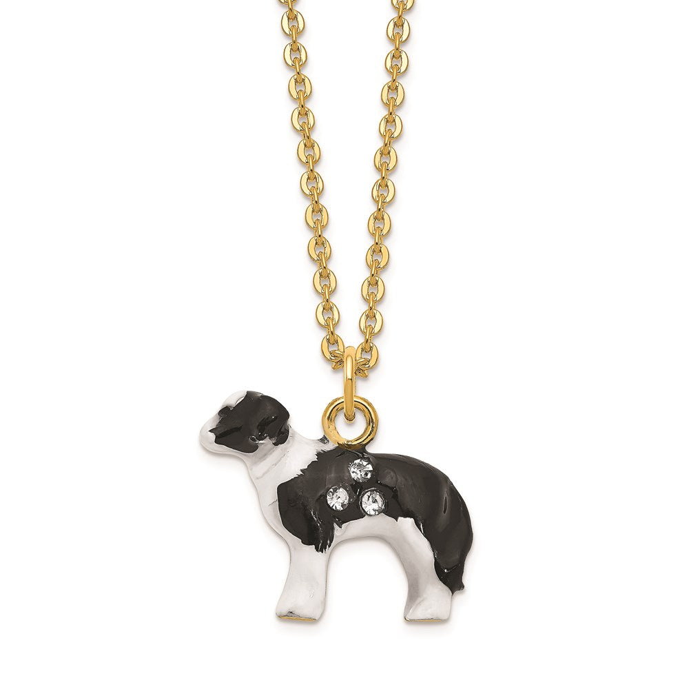 Jere Luxury Giftware, Bejeweled BRUNO Border Collie Trinket Box with Matching Pendant Trinket Box & Keepsake Container Collectible Gift by Jere Luxury Giftware