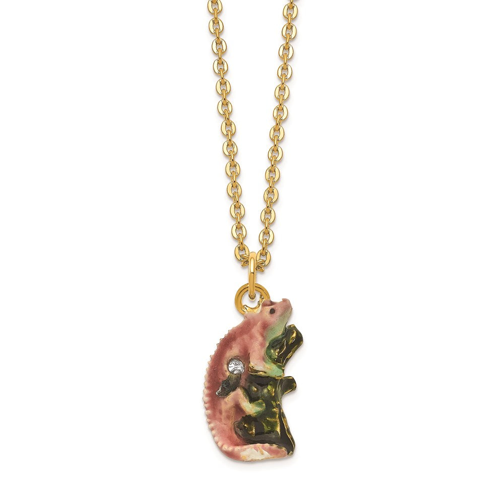 Jere Luxury Giftware, Bejeweled CAMILLE Chameleon Trinket Box with Matching Pendant Trinket Box & Keepsake Container Collectible Gift by Jere Luxury Giftware