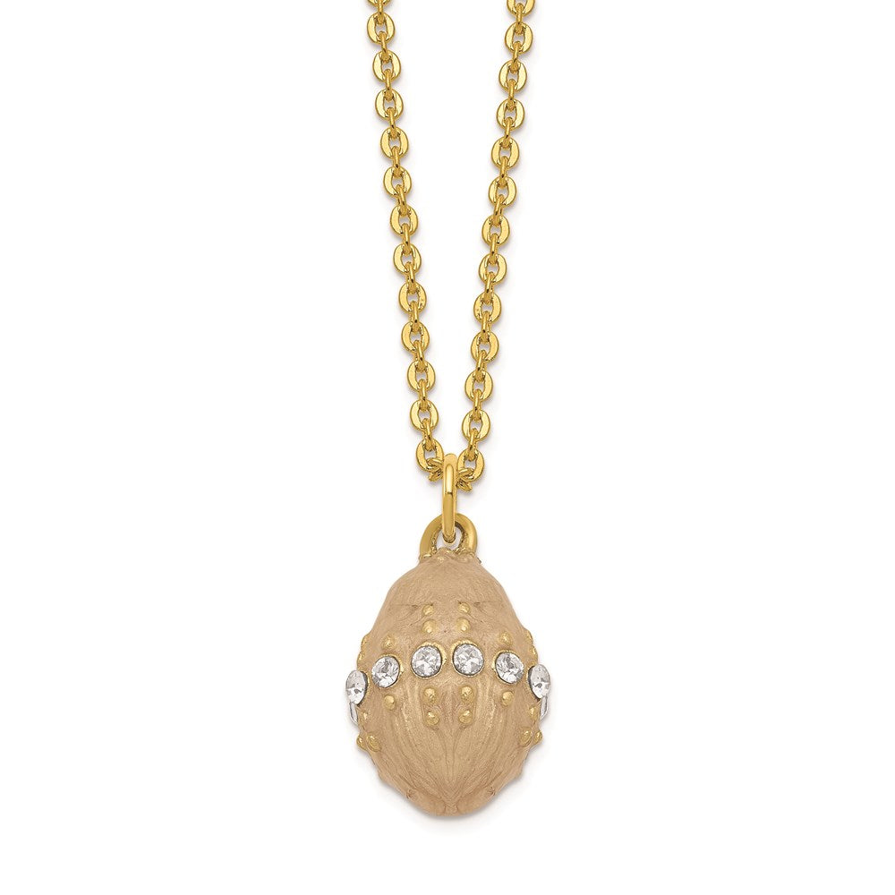 Jere Luxury Giftware, Bejeweled CAPTIVATING CROWN Champagne Egg Trinket Box with Matching Pendant Trinket Box & Keepsake Container Collectible Gift by Jere Luxury Giftware