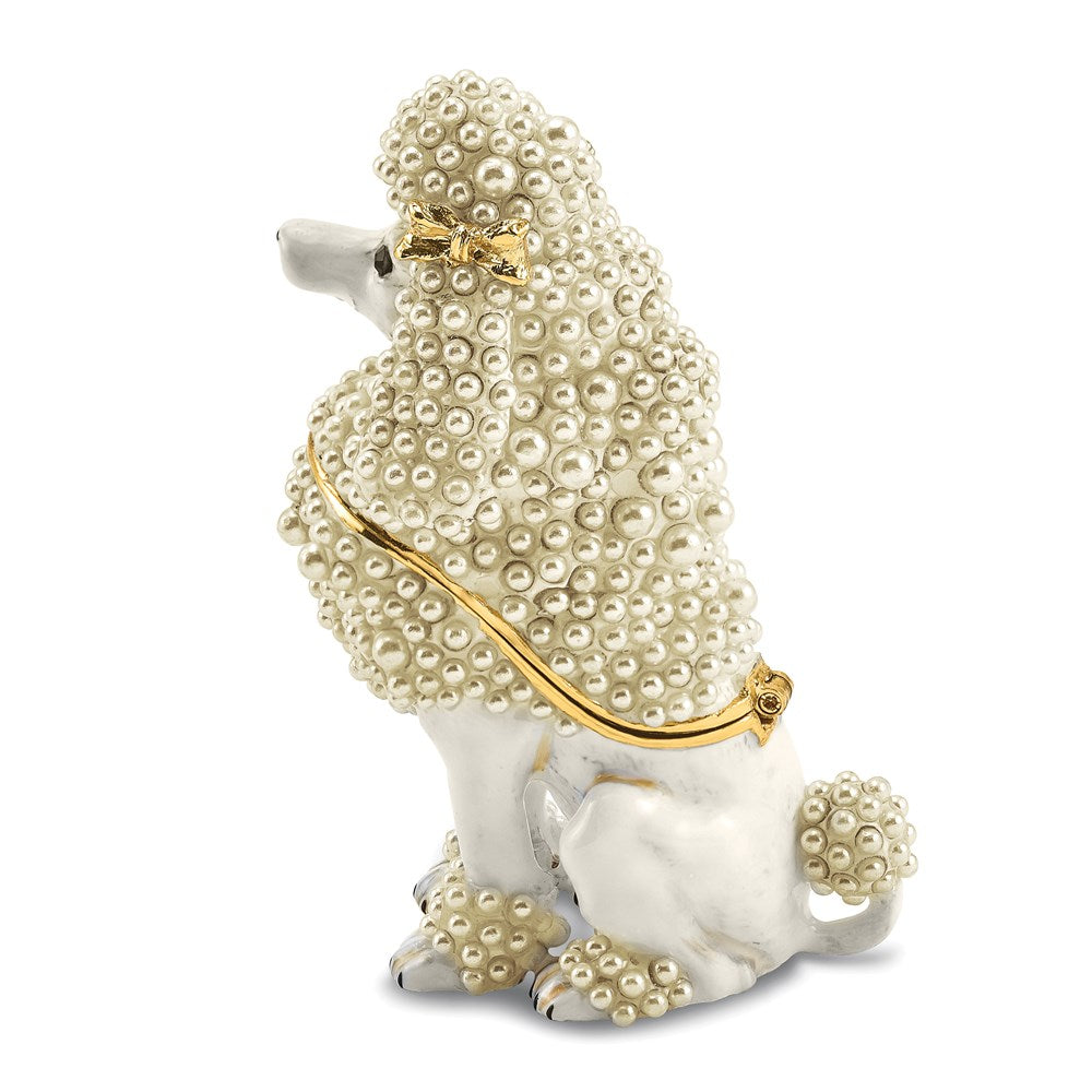 Jere Luxury Giftware, Bejeweled FIFI French Poodle Trinket Box with Matching Pendant Trinket Box & Keepsake Container Collectible Gift by Jere Luxury Giftware