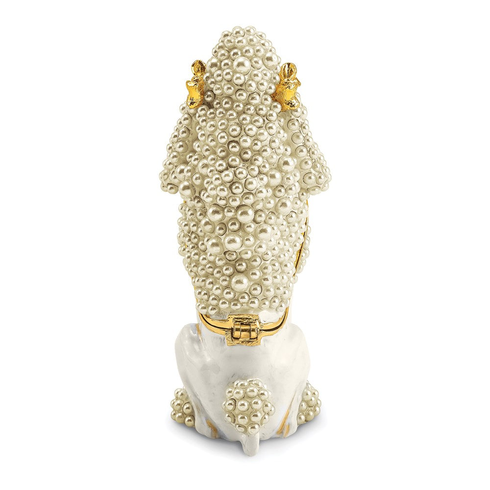 Jere Luxury Giftware, Bejeweled FIFI French Poodle Trinket Box with Matching Pendant Trinket Box & Keepsake Container Collectible Gift by Jere Luxury Giftware