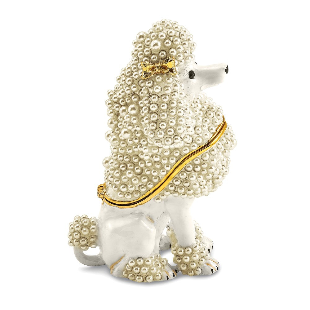 Jere Luxury Giftware, Bejeweled FIFI French Poodle Trinket Box with Matching Pendant Trinket Box & Keepsake Container Collectible Gift by Jere Luxury Giftware