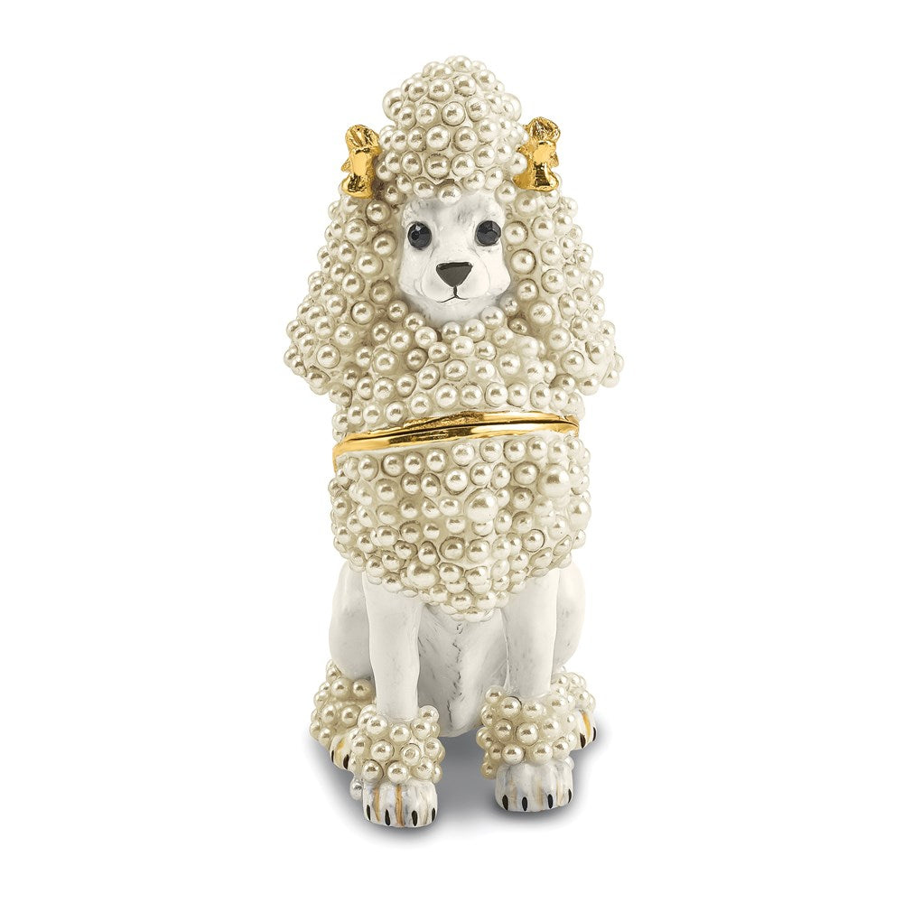 Jere Luxury Giftware, Bejeweled FIFI French Poodle Trinket Box with Matching Pendant Trinket Box & Keepsake Container Collectible Gift by Jere Luxury Giftware
