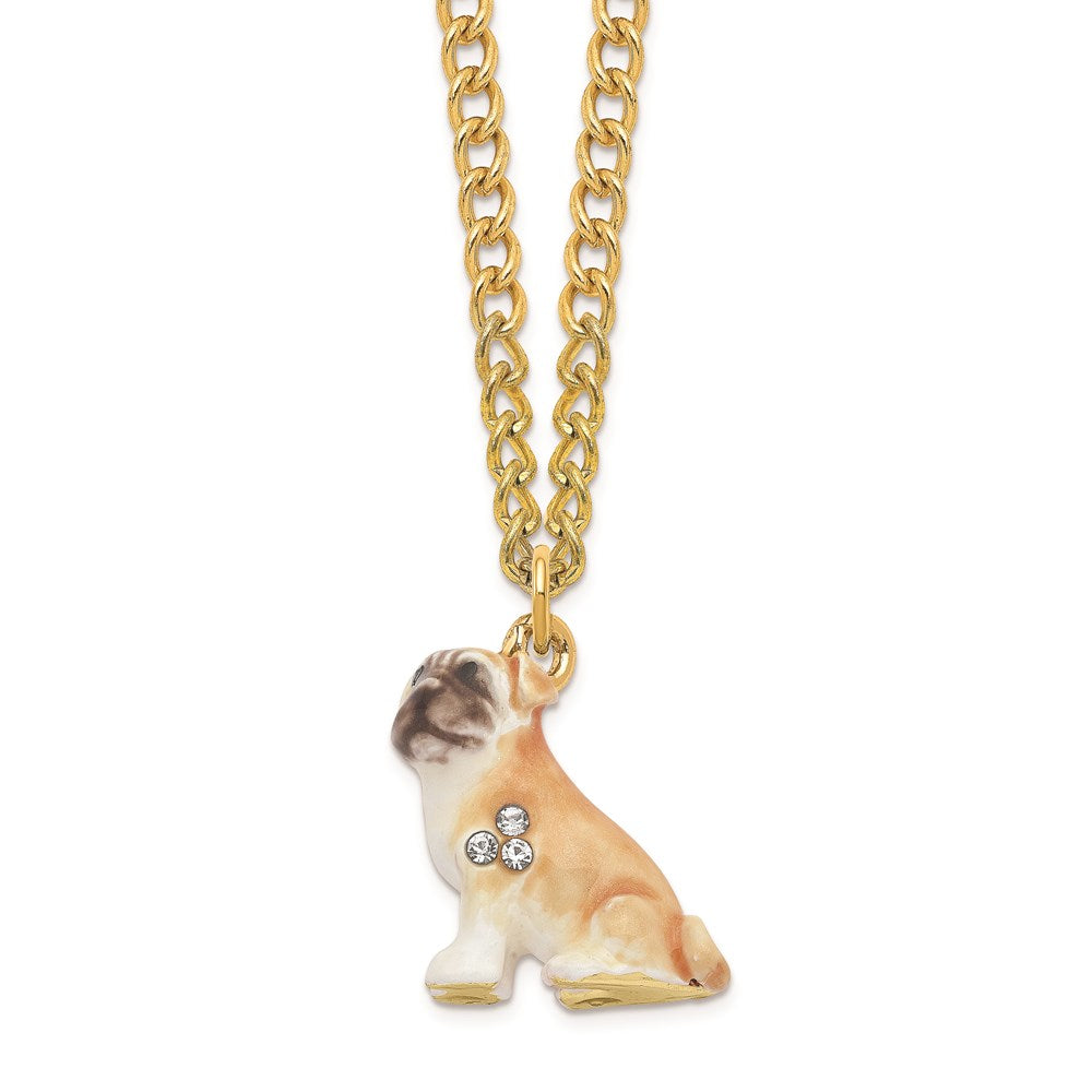 Jere Luxury Giftware, Bejeweled WEDNESDAY Pug Trinket Box with Matching Pendant Trinket Box & Keepsake Container Collectible Gift by Jere Luxury Giftware