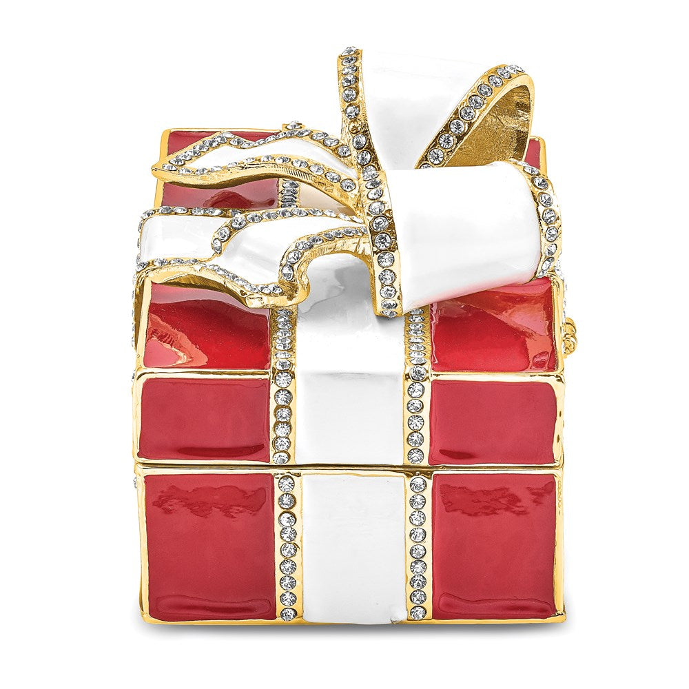 Jere Luxury Giftware, Bejeweled DESIRE Red Gift Box w/Ring Pad Trinket Box with Matching Pendant Trinket Box & Keepsake Container Collectible Gift by Jere Luxury Giftware
