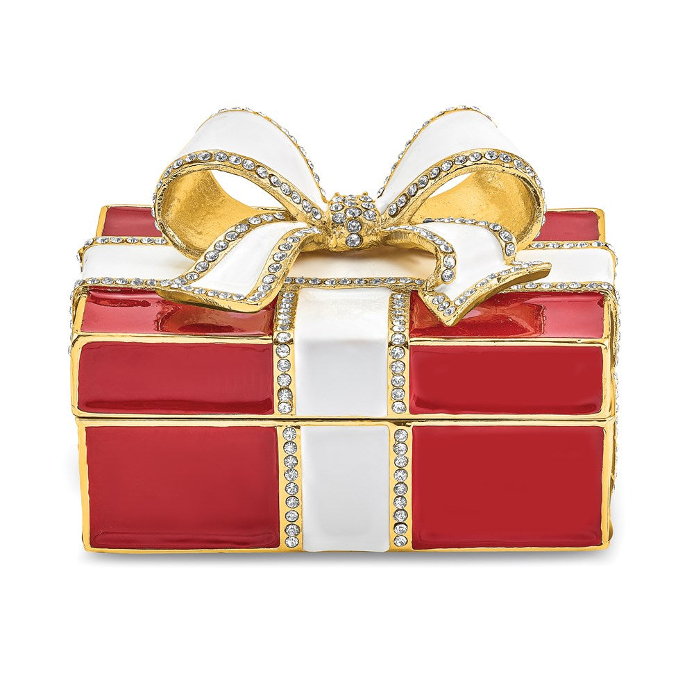 Jere Luxury Giftware, Bejeweled DESIRE Red Gift Box w/Ring Pad Trinket Box with Matching Pendant Trinket Box & Keepsake Container Collectible Gift by Jere Luxury Giftware