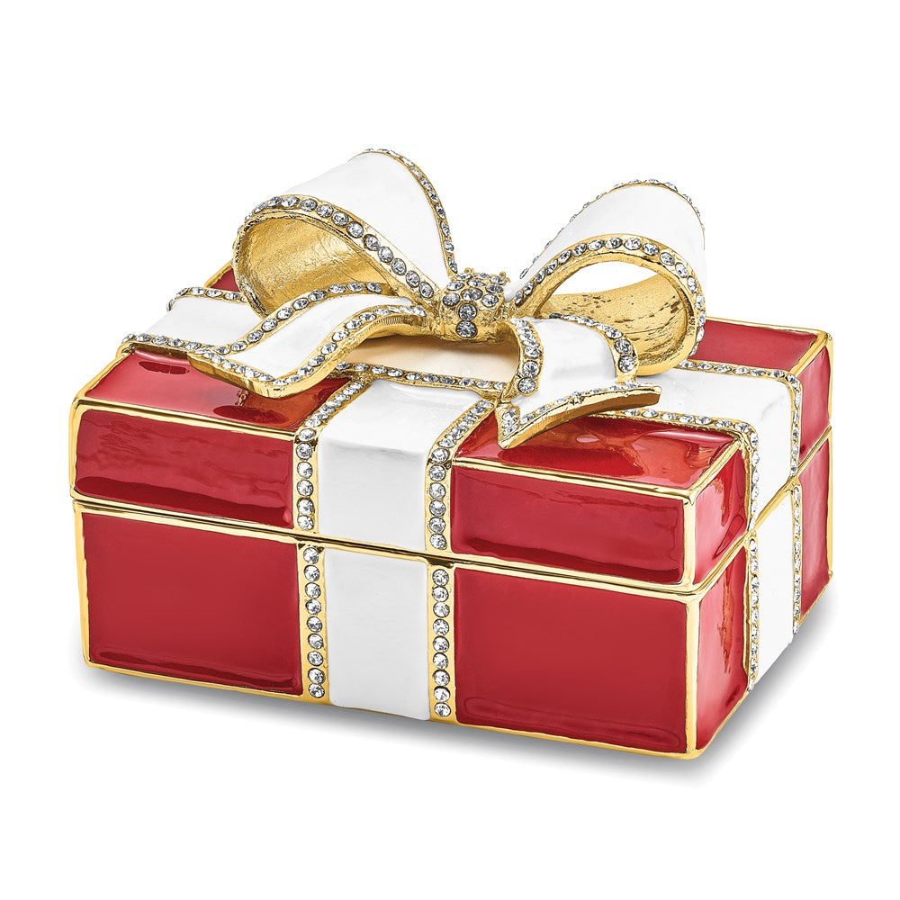 Jere Luxury Giftware, Bejeweled DESIRE Red Gift Box w/Ring Pad Trinket Box with Matching Pendant Trinket Box & Keepsake Container Collectible Gift by Jere Luxury Giftware
