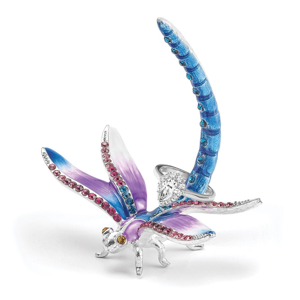 Jere Luxury Giftware, Bejeweled DIVA Dragonfly Ring Holder Trinket Box & Keepsake Container Collectible Gift by Jere Luxury Giftware