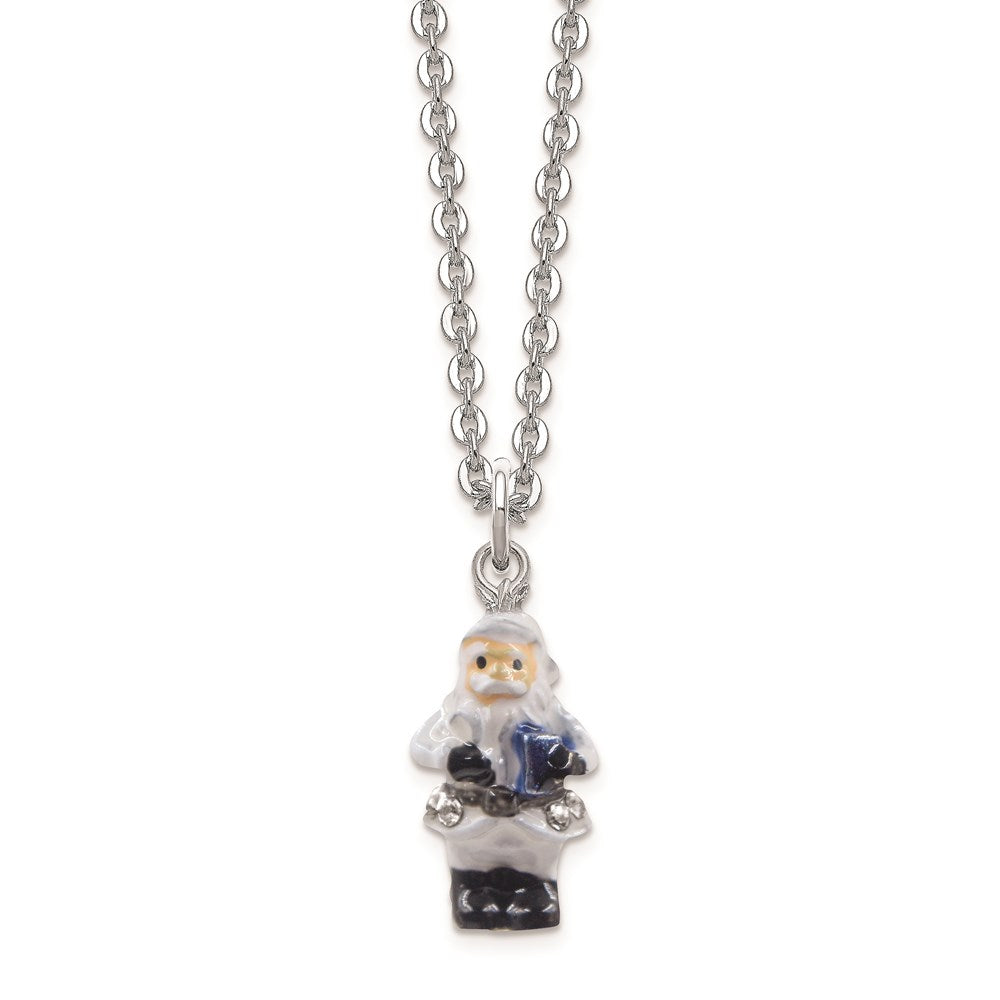 Jere Luxury Giftware, Bejeweled ST. NICHOLAS SINTERKLAAS White Santa Trinket Box with Matching Pendant Trinket Box & Keepsake Container Collectible Gift by Jere Luxury Giftware