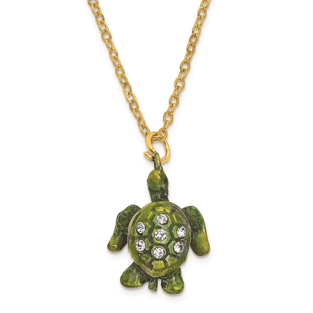 Jere Luxury Giftware, Bejeweled JEREMY Green Sea Turtle Trinket Box with Matching Pendant Trinket Box & Keepsake Container Collectible Gift by Jere Luxury Giftware
