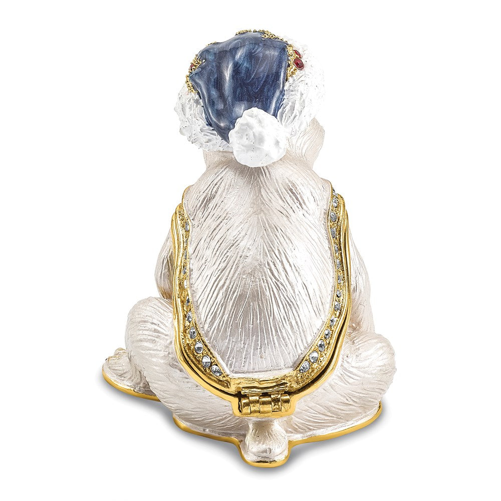 Jere Luxury Giftware, Bejeweled NOELLE Cuddly Polar Bear Cub Trinket Box with Matching Pendant Trinket Box & Keepsake Container Collectible Gift by Jere Luxury Giftware