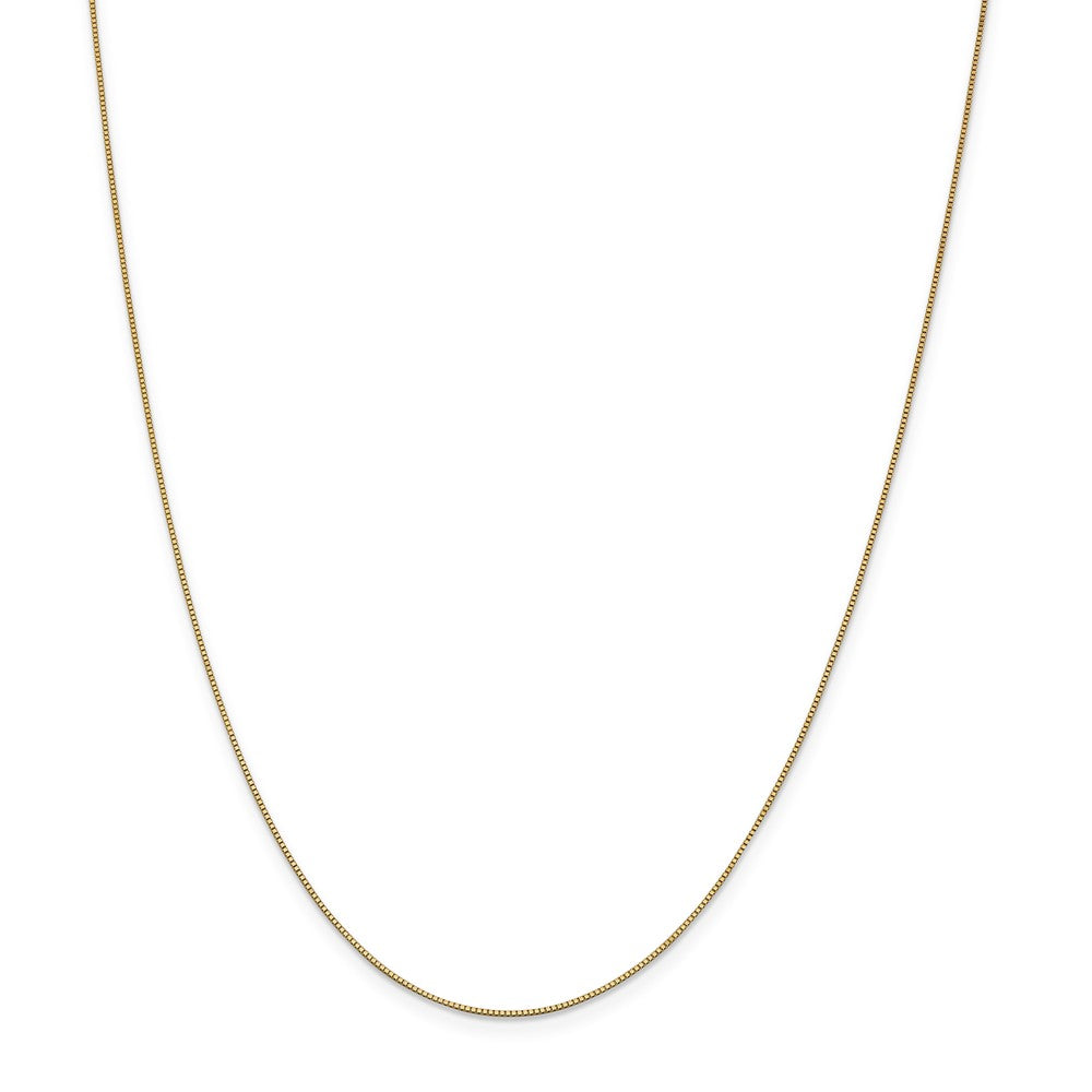 Million Charms 14k Yellow Gold, Necklace Chain, .7mm Box Chain, Chain Length: 28 inches