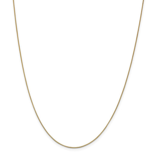 Million Charms 14k Yellow Gold, Necklace Chain, .7mm Box Chain, Chain Length: 28 inches