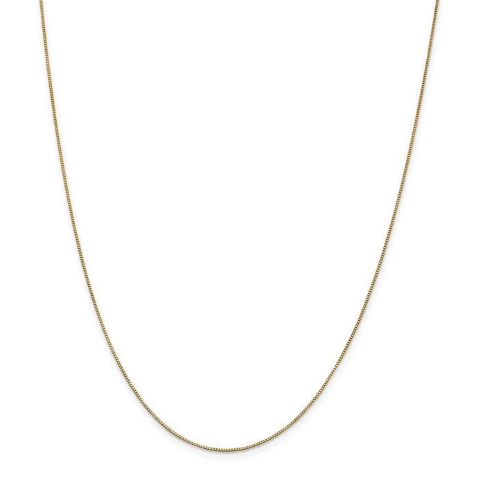 Million Charms 14k Yellow Gold, Necklace Chain, .7mm Box Chain, Chain Length: 26 inches