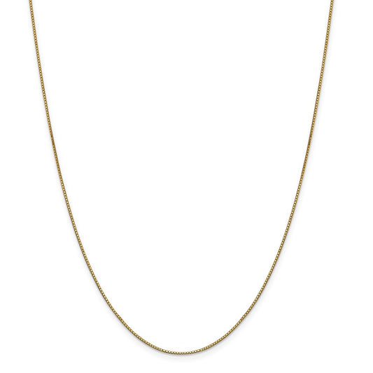 Million Charms 14k Yellow Gold, Necklace Chain, .90mm Box Chain, Chain Length: 28 inches