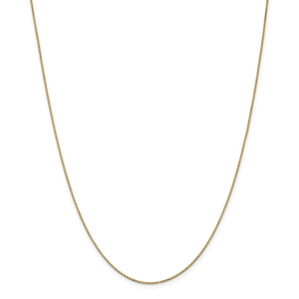 Million Charms 14k Yellow Gold, Necklace Chain, .9mm Box Chain w/Spring Ring, Chain Length: 26 inches