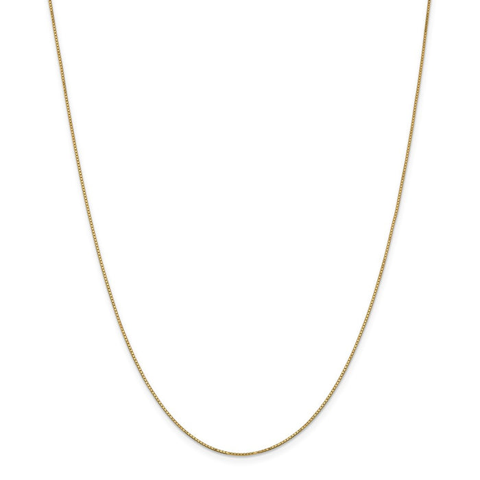 Million Charms 14k Yellow Gold, Necklace Chain, .9mm Box Chain w/Spring Ring, Chain Length: 14 inches