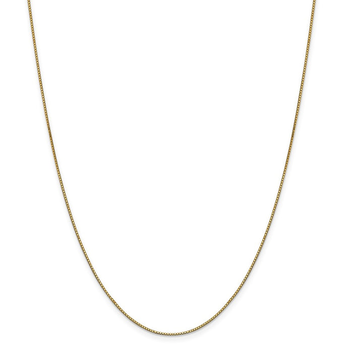 Million Charms 14k Yellow Gold, Necklace Chain, .90mm Box Chain, Chain Length: 26 inches