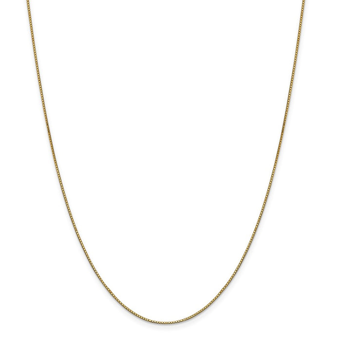 Million Charms 14k Yellow Gold, Necklace Chain, .90mm Box Chain, Chain Length: 22 inches