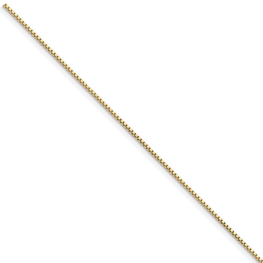 Million Charms 14k Yellow Gold .95mm Box Chain, Chain Length: 8 inches