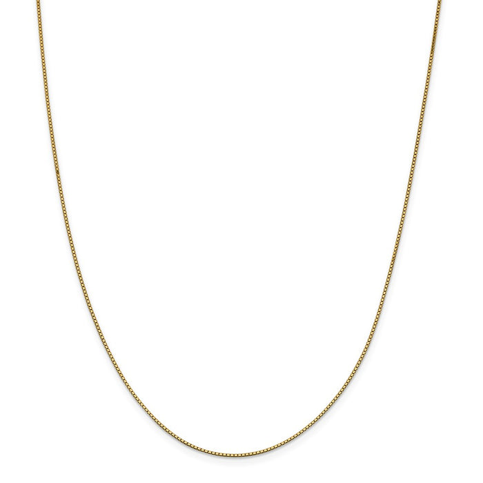 Million Charms 14k Yellow Gold, Necklace Chain, .95mm Box Chain, Chain Length: 30 inches