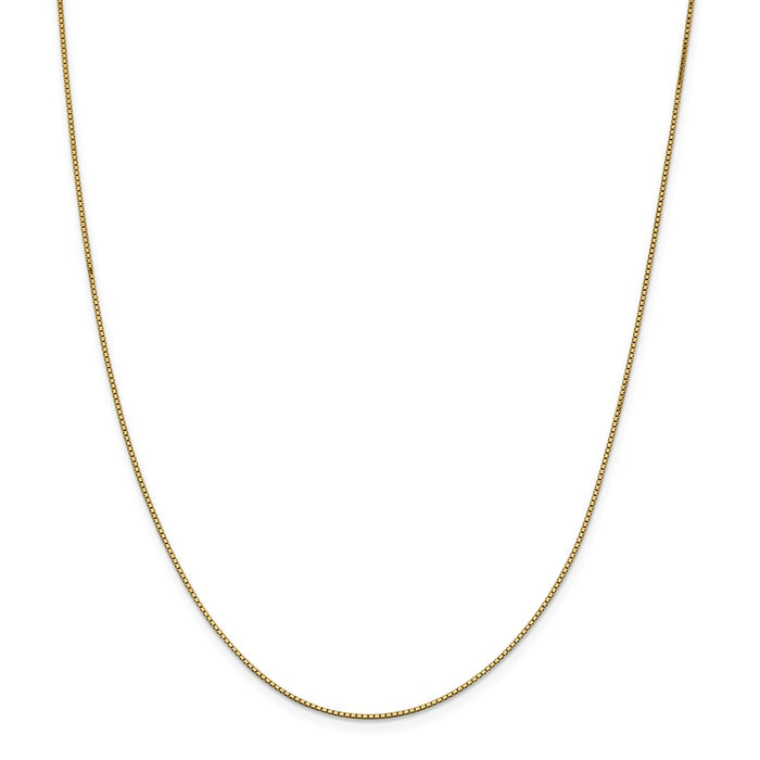 Million Charms 14k Yellow Gold, Necklace Chain, .95mm Box Chain, Chain Length: 24 inches