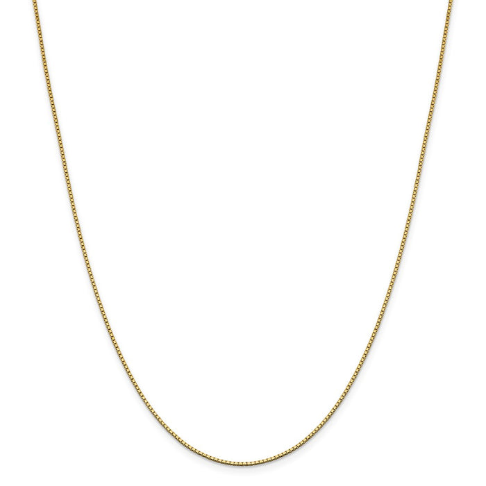 Million Charms 14k Yellow Gold, Necklace Chain, 1.05mm Box Chain, Chain Length: 28 inches